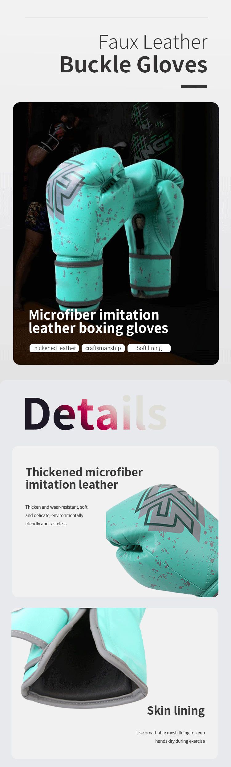 인조 가죽 버클 장갑