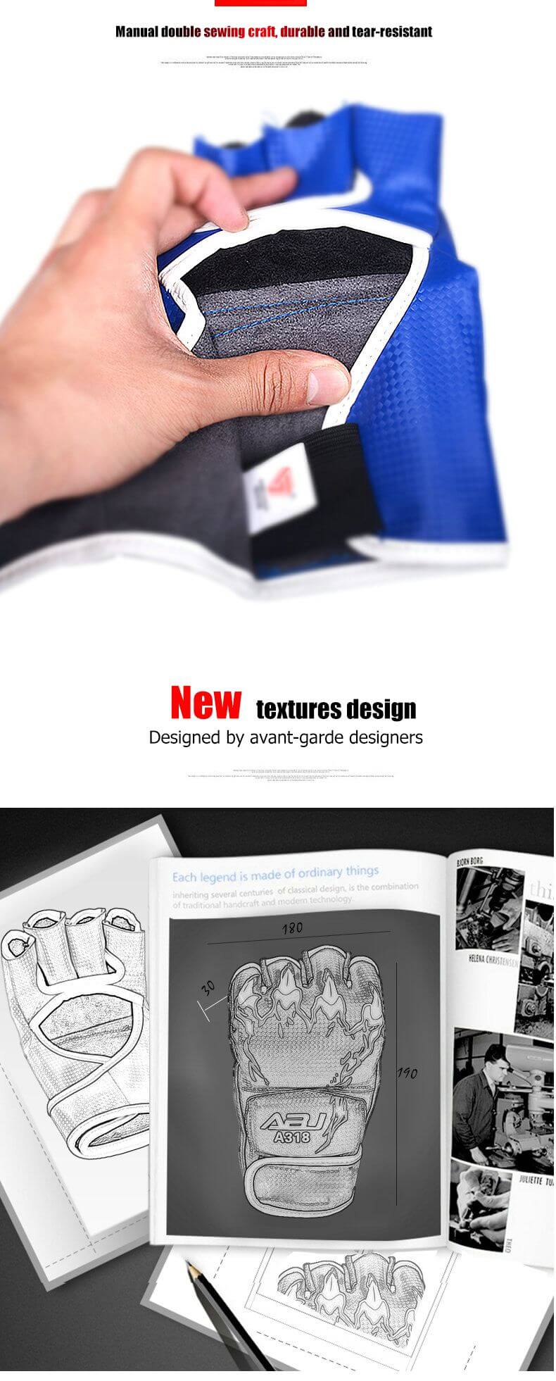 반 손가락 권투 장갑