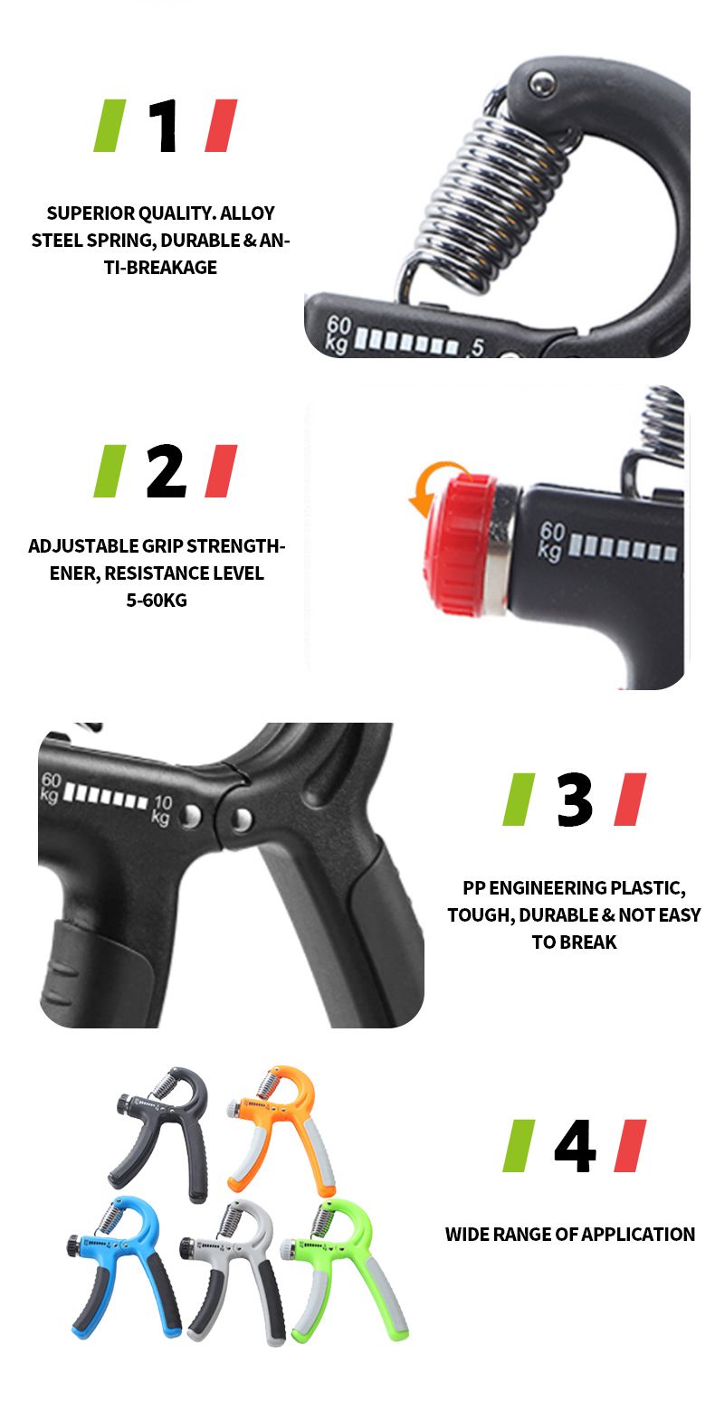조정 가능한 손가락 연습기 핸드 그립 강화제