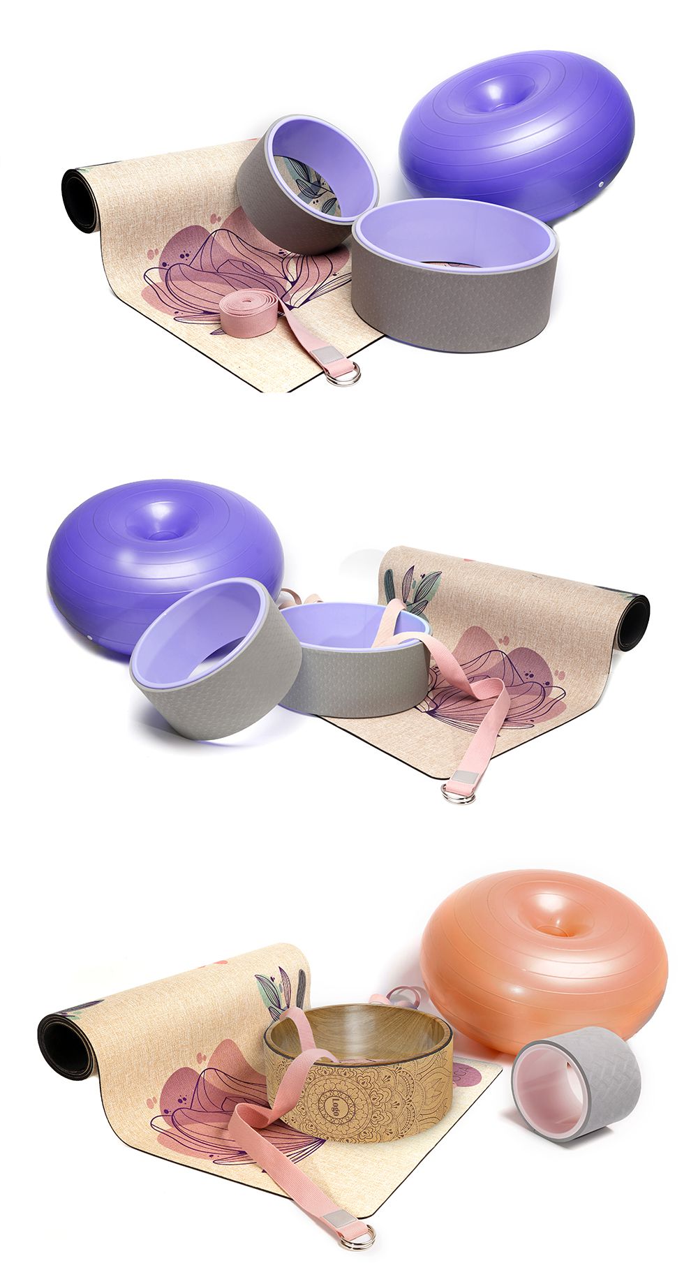 리넨 요가 매트 스트레치 세트 리넨 요가 매트 스트레치 세트