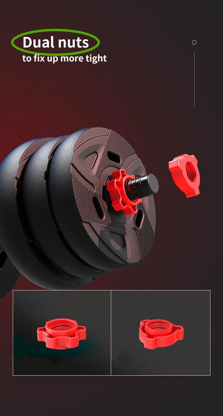 케틀벨 바가 있는 친환경 다기능 아이언샌드 시멘트 덤벨 바벨 세트