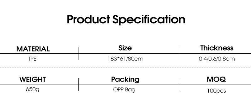 여행을위한 도매 접이식 얇은 요가 매트 여행을위한 도매 접이식 얇은 요가 매트