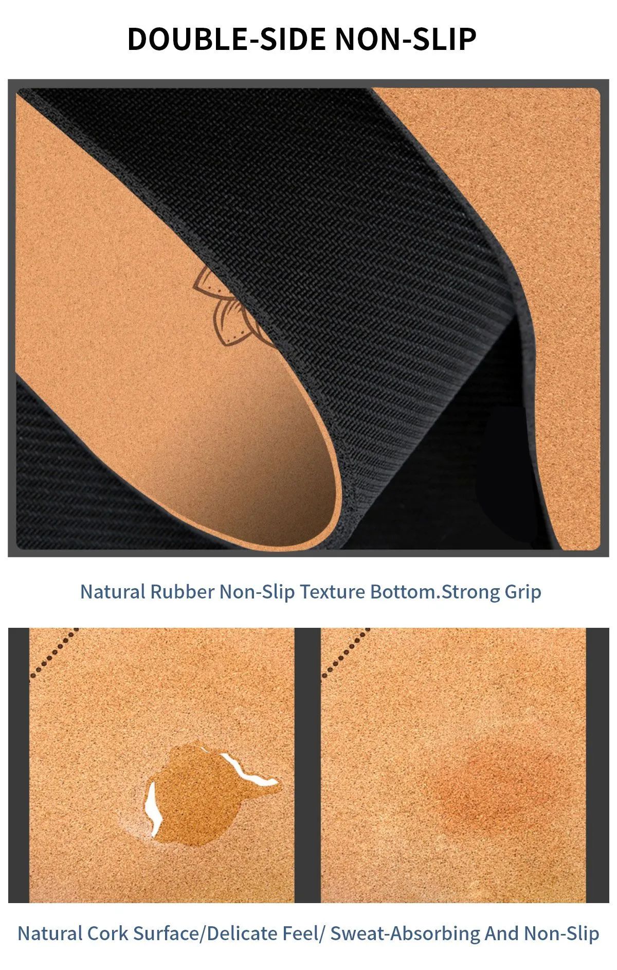 라운드 코르크 천연 고무 요가 매트 라운드 코르크 천연 고무 요가 매트