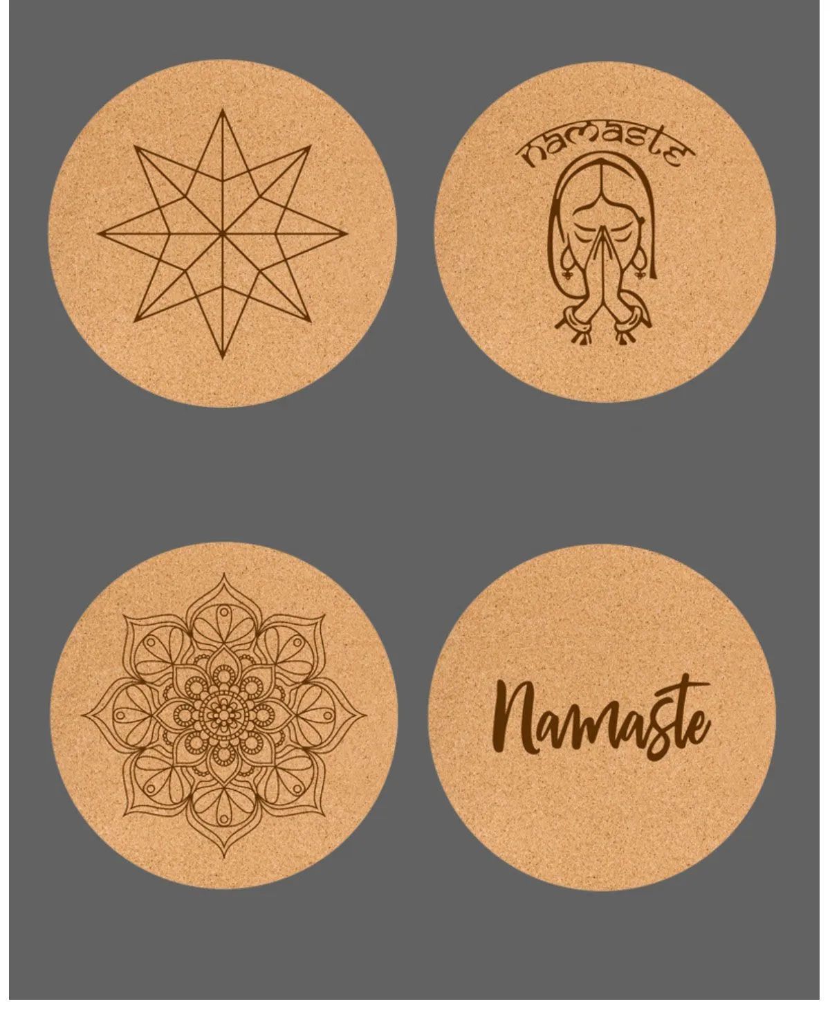 라운드 코르크 천연 고무 요가 매트 라운드 코르크 천연 고무 요가 매트