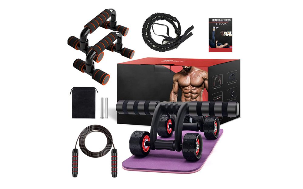 4 륜 애비 휠 푸시 업 점프 로프 풀 로프 세트 4 륜 애비 휠 푸시 업 점프 로프 풀 로프 세트