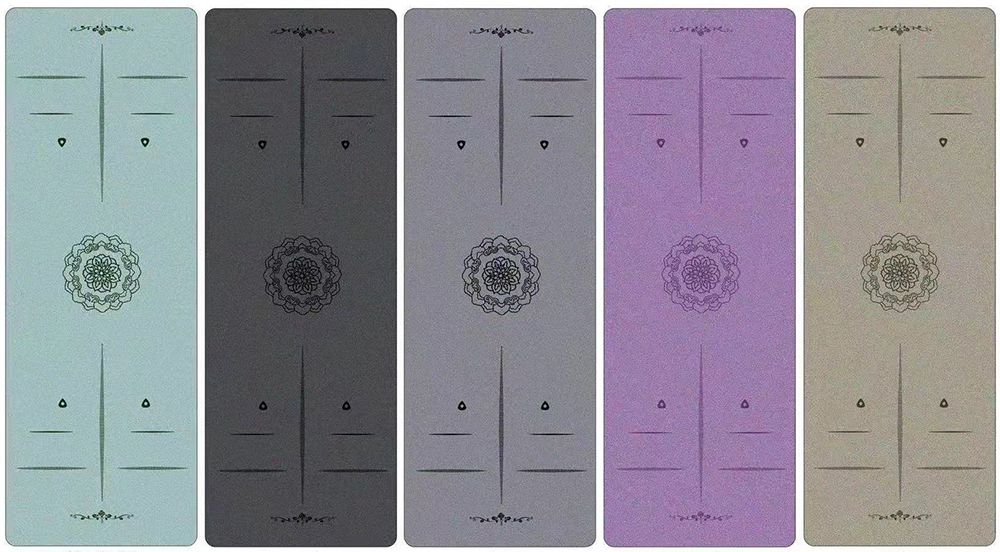 서리로 덥은 우레탄 고무 요가 매트