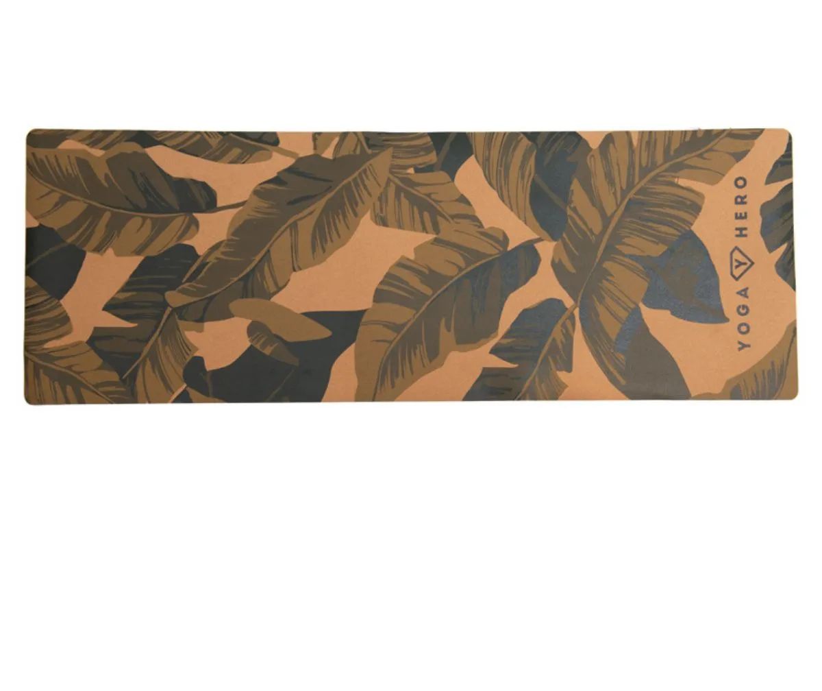 Quality Plant Pattern Cork TPE Yoga Mat