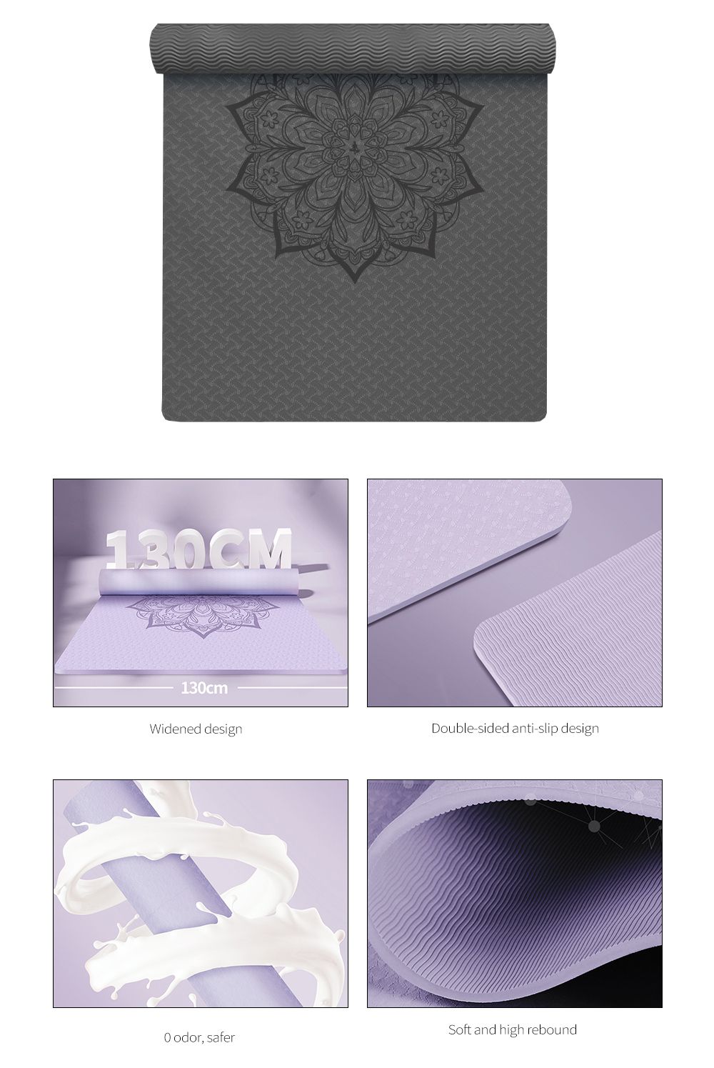 2 인용 요가 매트 사용