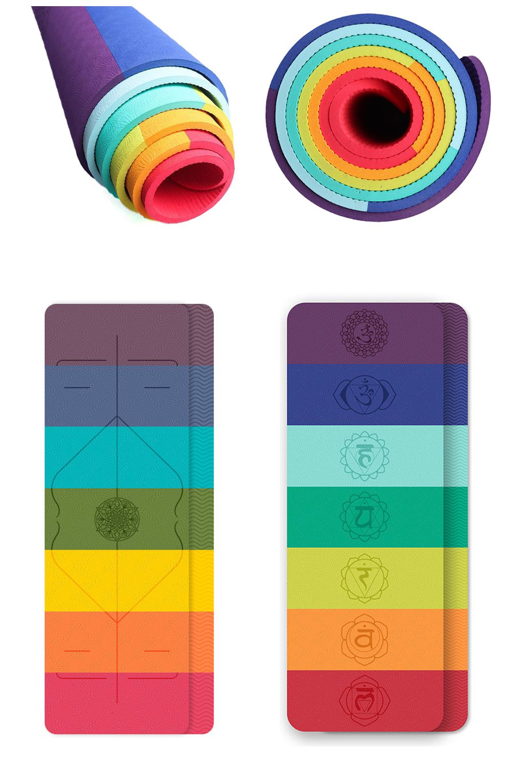 컬러 블록 요가 매트