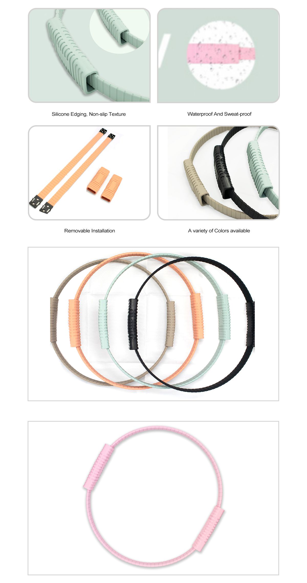 원형 실리콘 필라테스 요가 반지