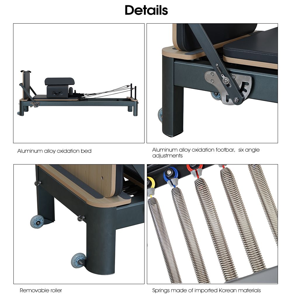 양극 처리된 포금 회색 필라테스 개혁자 4.0 양극 처리된 포금 회색 필라테스 개혁자 4.0